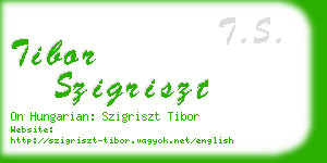 tibor szigriszt business card